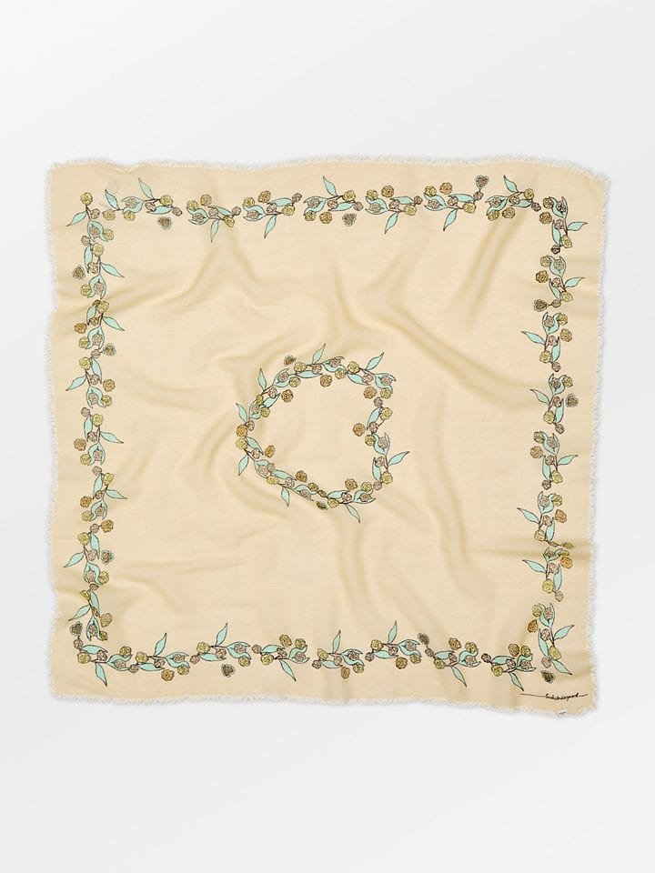 Becksöndergaard Wełniana chusta w kolorze beżowym - 90 x 90 cm