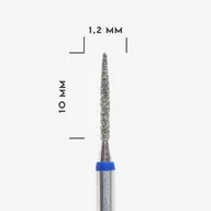 Frezarki do paznokci - Frez diamentowy szpic niebieski Ø 1,2 mm, wys. 10 mm - miniaturka - grafika 1