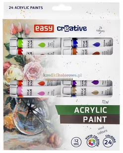 Farba akrylowa 24 kolory EASY - Przybory szkolne - miniaturka - grafika 1