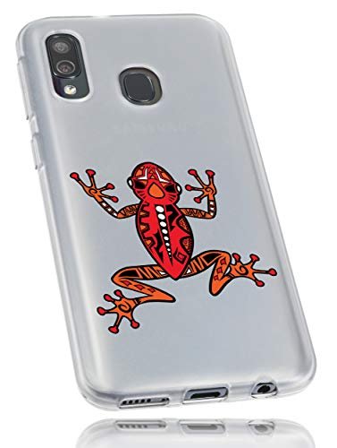 mumbi etui kompatybilne z telefonem Samsung Galaxy A40, etui na telefon komórkowy z motywem żaby, przezroczyste białe