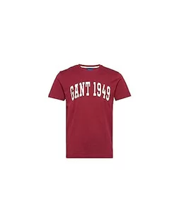 Koszulki męskie - GANT Męski t-shirt MD. Fall SS, PLUMPED RED, S - grafika 1