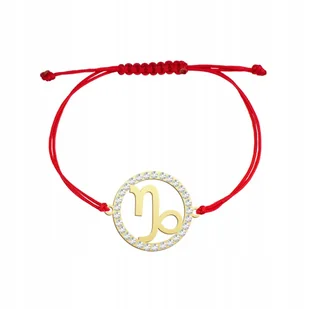 Bransoletka Pozłacana Znak Zodiaku Koziorożec 925 DEDYKACJA GRATIS - Bransoletki - miniaturka - grafika 1
