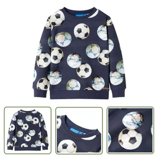 Bluza dziecięca - granatowa - 128 - Bluza Dla Dziecka - Bluzy dla dziewczynek - miniaturka - grafika 1