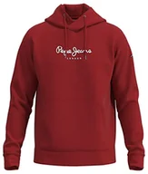 Bluzy męskie - Pepe Jeans Edward męska bluza z kapturem, Czerwony (Studio Red), L - miniaturka - grafika 1