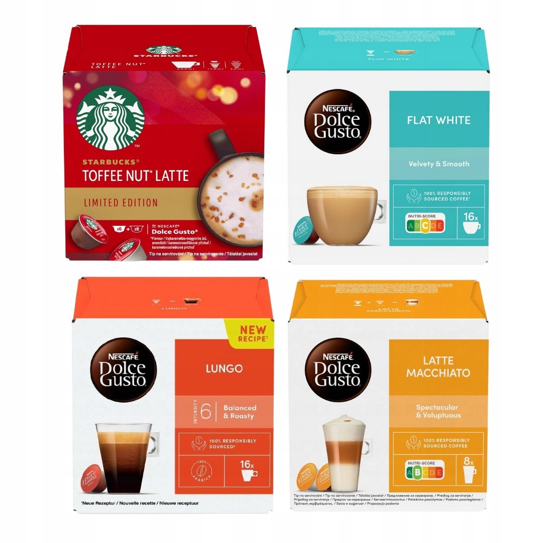 Nescafe Dolce Gusto Kawa Kapsułki MIX Zestaw 4szt