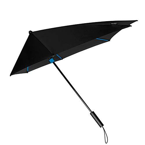 STORMaxi Kominiarka - wiatroodporna aerodynamiczna - wytrzymuje wiatr do 65 km/h, niebieska rama, duży, parasol, Niebieska rama, Large, Parasol kij