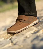 Mokasyny męskie - Mokasyny na rzep Arizona Mężczyzna Atlas For Men - Kolor : Brązowy - Rozmiar : 39 - miniaturka - grafika 1