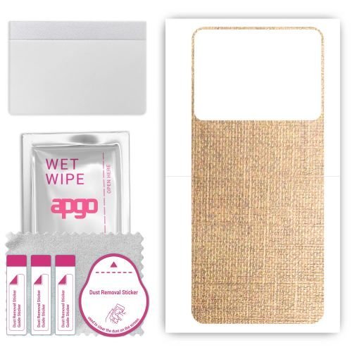 folia naklejka skórka strukturalna na TYŁ do ZTE Nubia Music - Tkanina Denim Beżowy - apgo SKINS