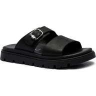 Buty dla dziewczynek - Calvin Klein Jeans Skórzane klapki - miniaturka - grafika 1