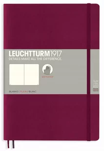LEUCHTTURM1917 359674 notatnik z miękką okładką w formacie B5, 123 numerowane strony, czerwony Port Red - Pozostałe książki - miniaturka - grafika 1