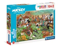 Puzzle - Clementoni Puzzle maxi 104 elementy. Supercolor. Myszka Miki i przyjaciele - miniaturka - grafika 1