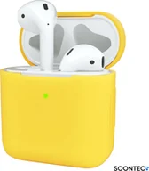 Etui i futerały do telefonów - Etui AirPods Żółte SOONTEC Silikonowe etui ochronne do słuchawek Apple AirPods 1. generacji 2. generacji - miniaturka - grafika 1