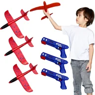 Samoloty i helikoptery - Samolot styropianowy szybowiec wyszutnia duży dla dzieci ze styropianu 3 l+ ZESTAW 3 szt. - miniaturka - grafika 1