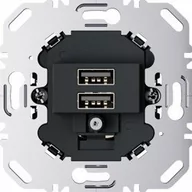 Gniazdka elektryczne - Hager Polo Berker one.platform Mechanizm gniazda USB ładowania 3.0 A 230 V antracyt mat - miniaturka - grafika 1