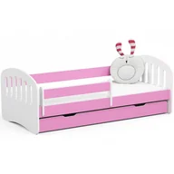 Łóżka dla dzieci i młodzieży - Łóżko dziecięce 180x80 PLAY ze stelażem i materacem różowe - miniaturka - grafika 1