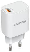 Ładowarki do telefonów - Canyon H-18-01 QC 3.0 18W USB-A Biała - miniaturka - grafika 1