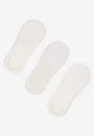 Skarpetki damskie - Białe Bawełniane Skarpety Typu Stopki Folienne - miniaturka - grafika 1