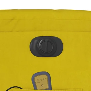 Rozkładany fotel masujący, elektryczny, żółty, aksamit - Fotele - miniaturka - grafika 12