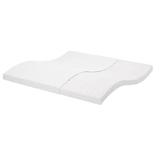 vidaXL Materac piankowy, biały 200x200 cm, 7-strefowy, twardość 20 ILD - Materace - miniaturka - grafika 1