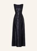Sukienki - Talbot Runhof Sukienka Wieczorowa Z Błyszczącą Przędzą blau - miniaturka - grafika 1