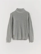 Bluzy dla chłopców - Reserved - Bawełniany golf - jasnoszary - miniaturka - grafika 1