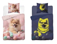 Pościel - Pościel Dziewczęca 100% Bawełniana 160X200 Wesoły Piesek Szpic - miniaturka - grafika 1