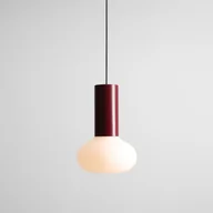 Lampy sufitowe - Lampa wisząca Flo Ruby 19 z bordowego szkła – E14, bez źródła światła - miniaturka - grafika 1