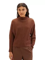 Swetry damskie - TOM TAILOR Denim Sweter damski, 19714 - Palony brązowy (Coffee Brown), XS - miniaturka - grafika 1