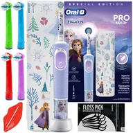 Końcówki do szczoteczek elektrycznych - Szczoteczka Oral-B Vitality Pro D103 Frozen + 4 końcówki zamienne i etui - miniaturka - grafika 1
