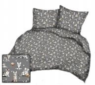 Pościel - pościel bawełna lux 200x200 + 2 poszewka B 307-4 kociaki na graficie - miniaturka - grafika 1