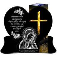 Lampiony i znicze - ZNICZ SOLARNY LED WIECZNY PODSTAWKA NA CMENTARZ GRÓB lampka Serce 3D - miniaturka - grafika 1