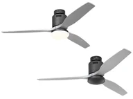 Wentylatory sufitowe - Energooszczędny wentylator sufitowy Aerodynamix Eco 132 cm bazaltowo-szary / srebrny - miniaturka - grafika 1