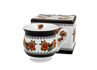 Kubek do kawy i herbaty porcelanowy DUO retro INDIGO 2, 530 ml - Kubki - miniaturka - grafika 1