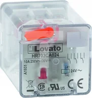 Sterowniki i przekaźniki - Lovato Przekaźnik przemysłowy ze wskaźnikiem LED i przyciskiem mechanicznym, sterowanie 24VAC, 3C/O, 10A, do gniazd 11 pinowych HR7XS2 HR703CA024 - miniaturka - grafika 1