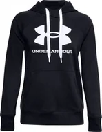 Bluzy damskie - Under Armour Bluza damska Rival Fleece Logo Hoodie Czarna r. XL - miniaturka - grafika 1