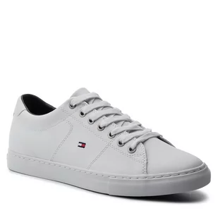 TOMMY HILFIGER Sneakersy Essential Leather Sneaker FM0FM02157 White 100 - Sneakersy damskie - miniaturka - grafika 1