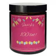 Świece - Świeca Sojowa Z Napisem Sto Lat 180 Ml Na Urodziny - miniaturka - grafika 1