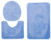 Dywaniki łazienkowe - Elegancki niebieski komplet dywaników do łazienki C6-K99 - miniaturka - grafika 1