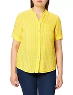 Koszule damskie - Bonamaison Koszula damska, Żółty/biały, 36 - miniaturka - grafika 1