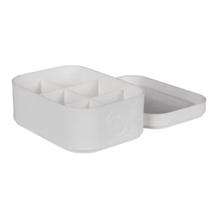 Organizer CLOE przegródka 15 x 11 x 7 cm biały - Pojemniki łazienkowe - miniaturka - grafika 1