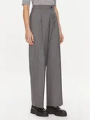 Spodnie damskie - Boss Spodnie materiałowe Tenly 50505608 Szary Straight Fit - miniaturka - grafika 1