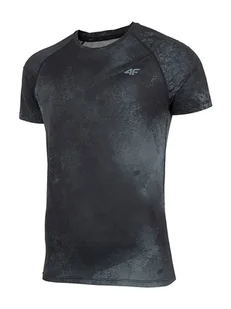 4F T-shirt funkcyjny w kolorze antracytowym ze wzorem - Koszulki sportowe męskie - miniaturka - grafika 1