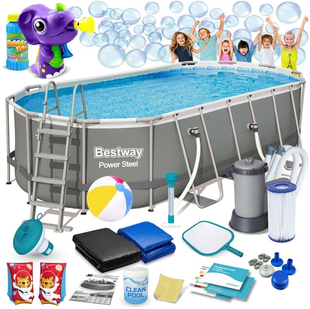Bestway Basen ogrodowy stelażowy 549 x 274 x 122 cm 17w1 56710 EDUKAMP
