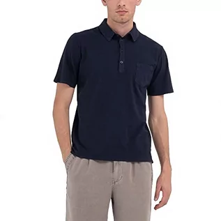Koszule męskie - Replay Męska koszula polo M6456, 085 niebieska, S, 085 niebieski, S - grafika 1