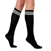 Skarpetki damskie - Skarpety czarne sport długie podkolanówki lata 80-43/45 - miniaturka - grafika 1