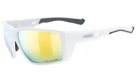 Okulary przeciwsłoneczne - Okulary przeciwsłoneczne Uvex MTN Venture CV - white matt/mirror yellow - miniaturka - grafika 1