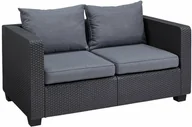 Sofy ogrodowe - Allibert Sofa 2-osobowa SALTA - grafitowa 15-582 - miniaturka - grafika 1