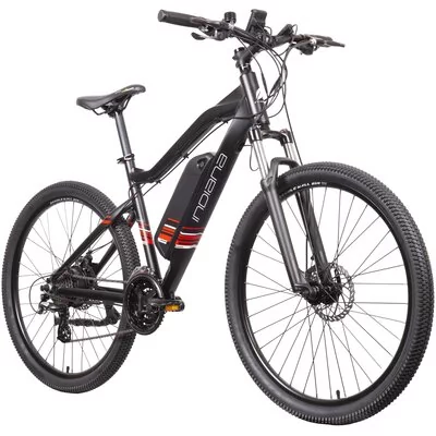 Rower elektryczny INDIANA E-MTB 3.0 M18 27.5 cala męski Czarno-czerwony