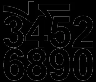 Cyfry samoprzylepne 8 cm czarny z połyskiem - Pasmanteria - miniaturka - grafika 1