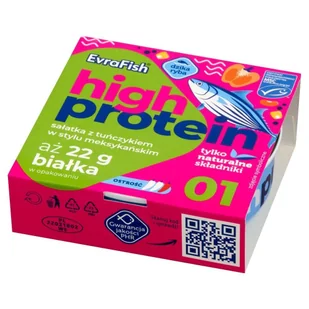 EvraFish High Protein Sałatka z tuńczykiem w stylu meksykańskim 160 g - Konserwy i dania rybne - miniaturka - grafika 1